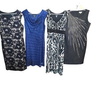 Women's 12 Large Dresses Wholesale Resell Bulk Lot of 4 L